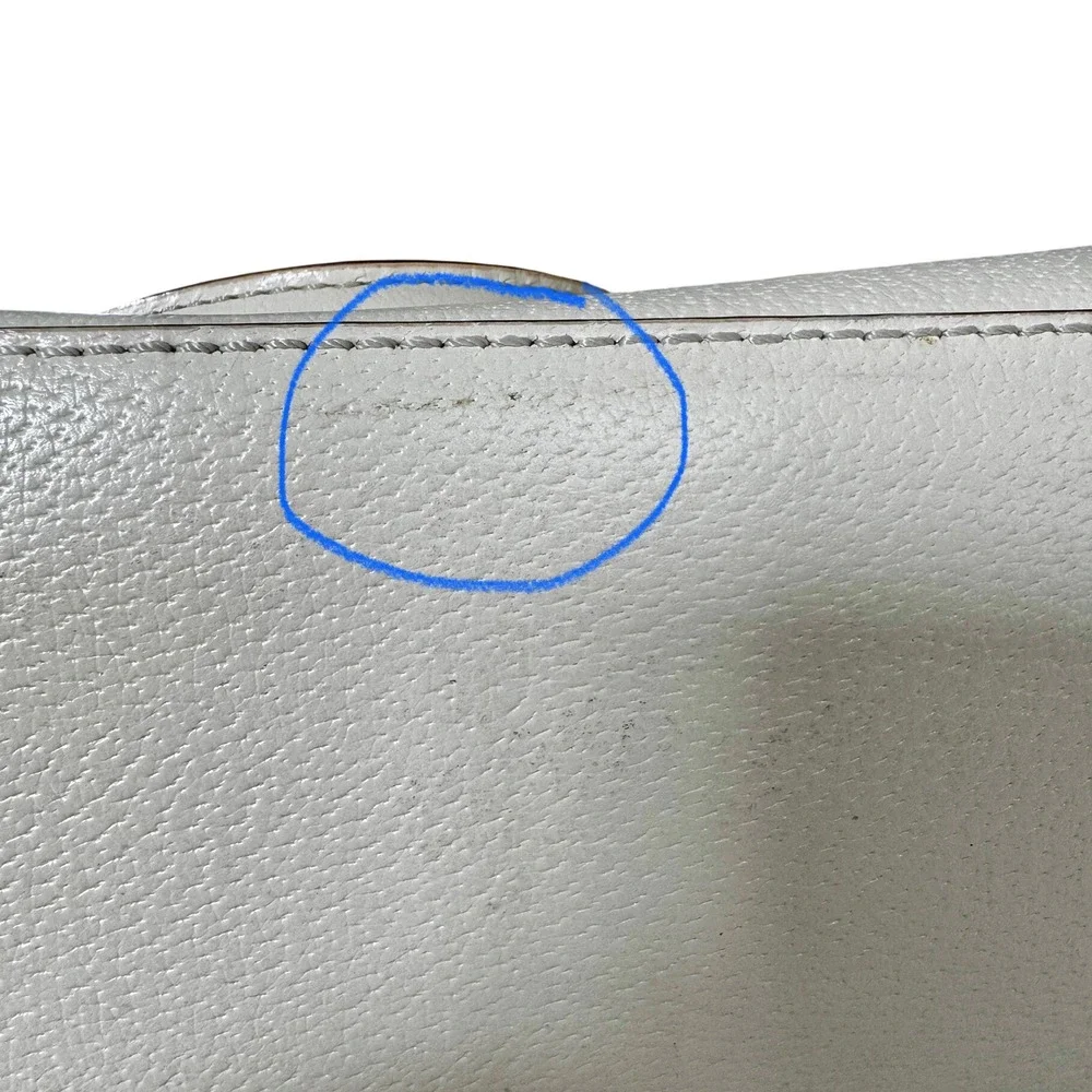 Kate Spade Wellesley Madea Satchel Cream Pebbled Leather‎ Oxblood Trim